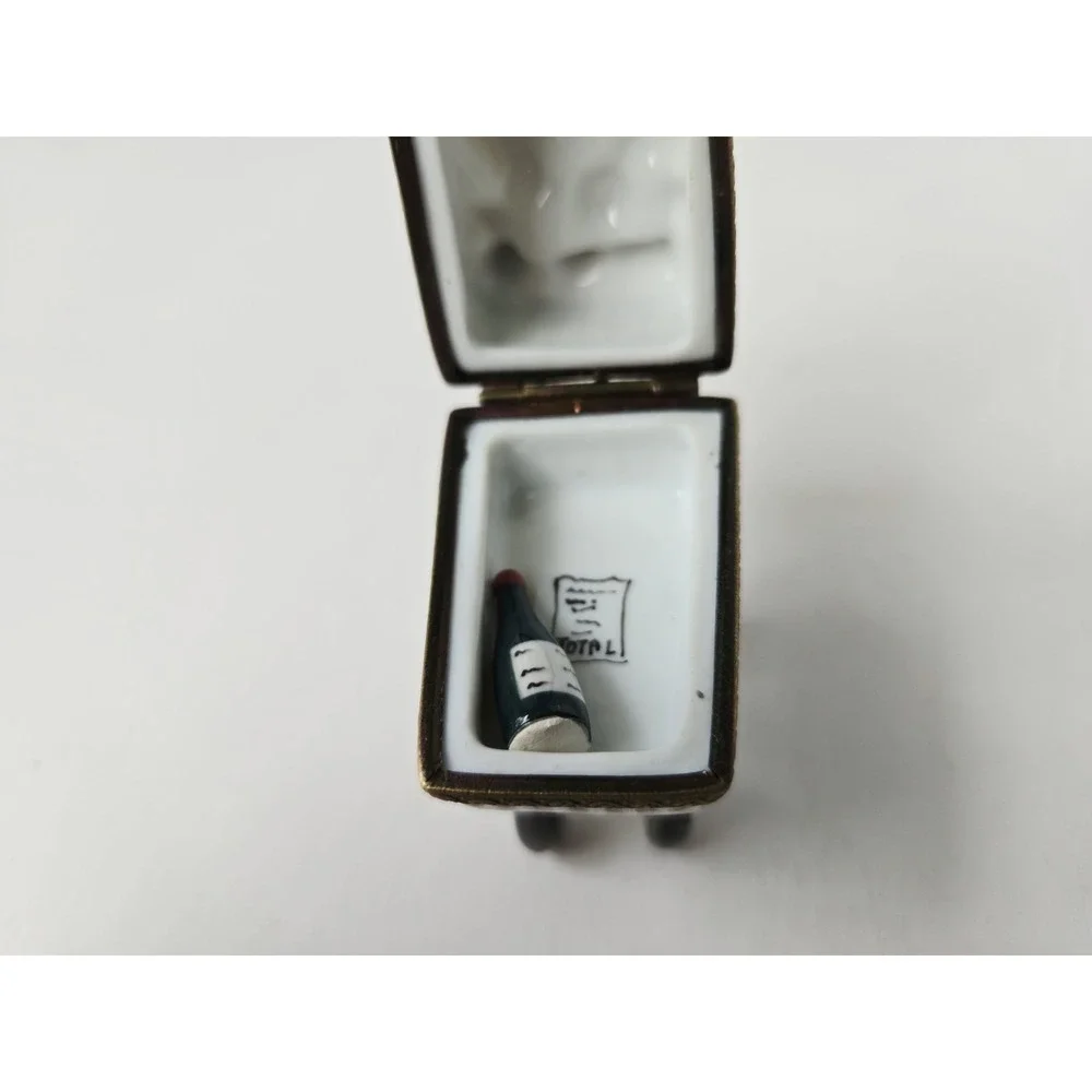 Elda Creation trinket box shopping grocery cart Limoges France